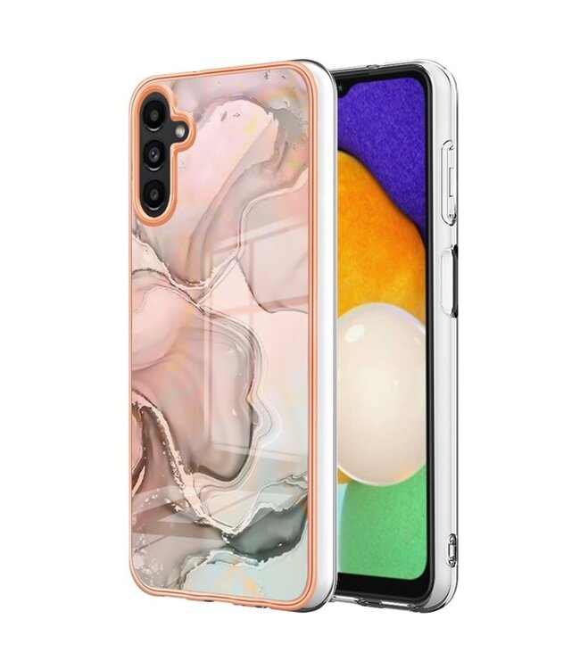 Roze - marmer design tpu hoesje voor de Samsung Galaxy A54 5G