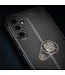 Zwart - litchee skin tpu hoesje voor de Samsung Galaxy A54 5G