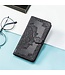 Zwart - leder portemonnee hoesje met polsbandje voor de Samsung Galaxy A54 5G