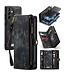 Zwart - caseme multi-functioneel 2-in-1 portemonnee hoesje met polsbandje voor de Samsung Galaxy A54 5G