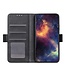 Zwart - magnetische dubbele sluiting leder bookcase met standfunctie hoesje voor de Samsung Galaxy Xcover 5