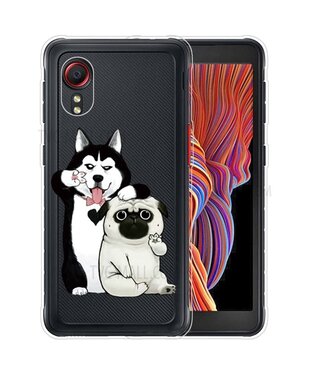 Twee honden - hoesje - Samsung Galaxy Xcover 5