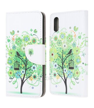 Groene boom - design leder bookcase hoesje - Samsung Galaxy Xcover 5