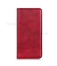 Rood - Anti-val litchee split leder bookcase hoesje voor de Samsung Galaxy Xcover 5