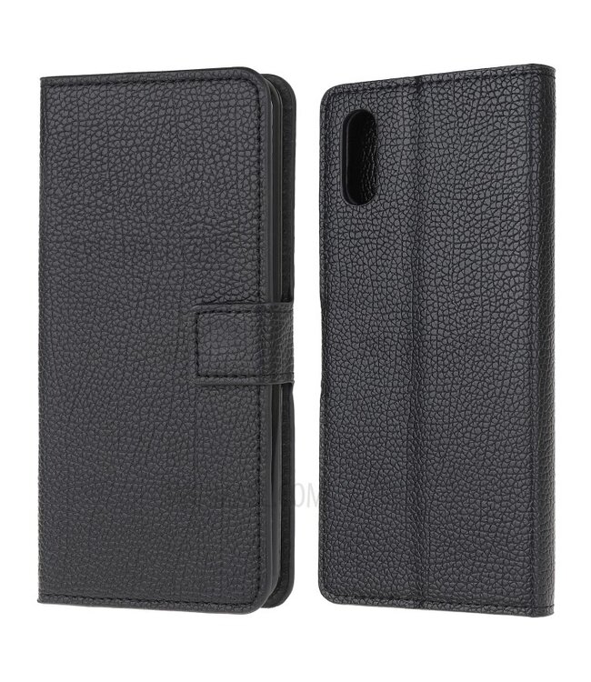 Elegant - litchee bookcase lederen hoesje voor de Samsung Galaxy Xcover 5