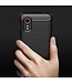Zwart - carbon vezel 'brushed' TPU hoesje voor de Samsung Galaxy Xcover 5