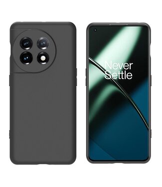 Matte zwarte TPU hoesje - slank design - OnePlus 11