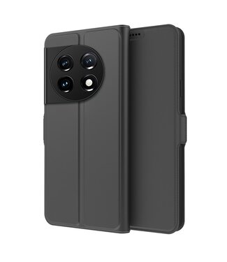Zwart Design Flip-Folio Hoesje met Kaarthouder en Standaardfunctie - OnePlus 11