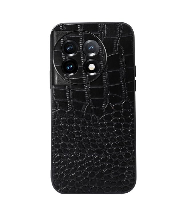 Zwarte krokodillen textuur hoesje - Imak UC-4 Series voor de OnePlus 11