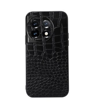 Zwarte krokodillen textuur hoesje - Imak UC-4 Series - OnePlus 11