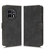 Zwarte Flip Case - Luxe TPU en PU Leer - Wallet en Stand voor de OnePlus 11