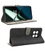 Zwarte Flip Case - Luxe TPU en PU Leer - Wallet en Stand voor de OnePlus 11