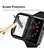 Zwart - hardcase hoesje met tempered glass screen protector voor de Apple Watch Series 7 / 8 (41mm )