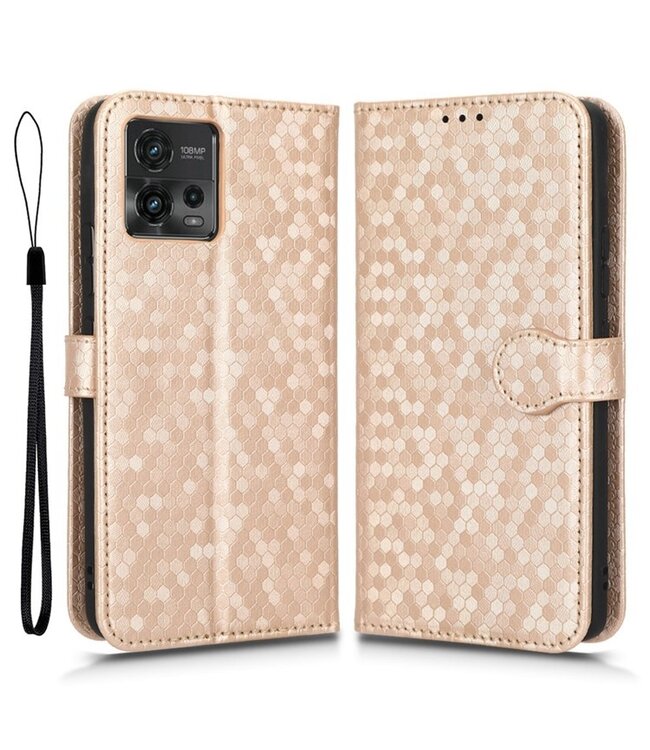 SoFetch Motorola Moto G72 4G - Faux lederen hoesje - Rose Gold