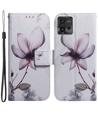 SoFetch Motorola Moto G72 4G hoesje - Roze bloemen