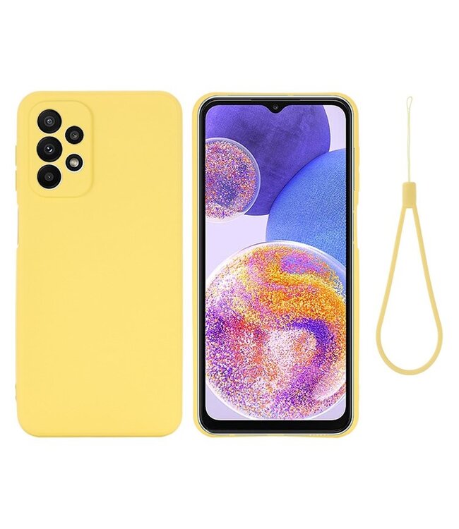 SoFetch Siliconen - Backcover Hoesje voor de Samsung Galaxy A23 5G / 4G - Geel