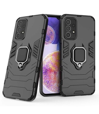 SoFetch Hybride (Tpu + Hardcase) - Backcover Hoesje. - Samsung Galaxy A23 4G / 5G - Zwart