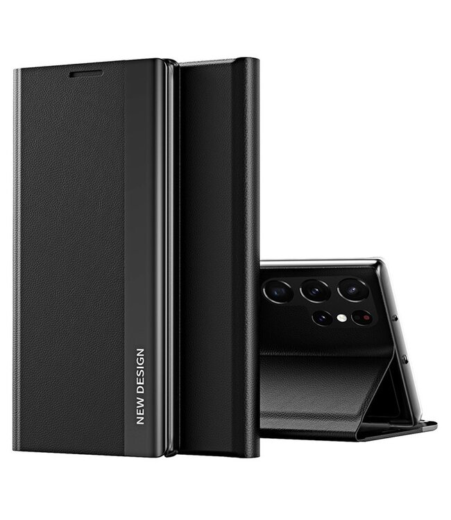 SoFetch Slim bookcase hoesje Samsung Galaxy S23 Ultra zwart