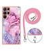 SoFetch Marmeren hoesje Samsung Galaxy S23 Ultra roze