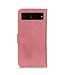 Khazneh roze drukknoop bookcase hoesje Google Pixel 7 Pro