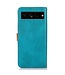 Khazneh blauw stijlvol bookcase hoesje Google Pixel 7 Pro