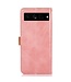 Khazneh rosegoud stijlvol bookcase hoesje Google Pixel 7 Pro