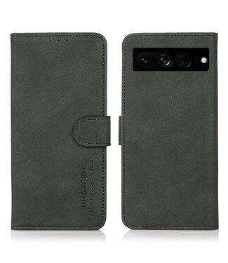 Khazneh Khazneh wallet hoesje Google Pixel 7 Pro - legergroen