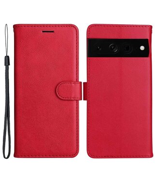 KT KT effen bookcase hoesje Google Pixel 7 Pro - rood