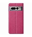 Vili roze stoffen bookcase hoesje Google Pixel 7 Pro