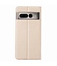 Vili khaki stoffen bookcase hoesje Google Pixel 7 Pro