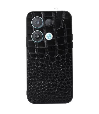 SoFetch SoFetch krokodillen backcover hoesje Oppo Reno 8 - zwart
