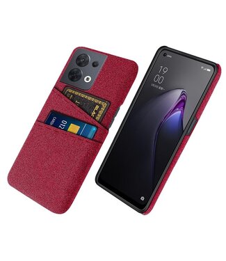 SoFetch SoFetch pasjeshouders backcover hoesje Oppo Reno 8 - rood