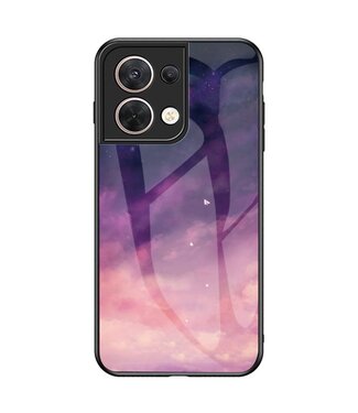 SoFetch SoFetch glossy spacey backcover hoesje Oppo Reno 8 - paars/roze