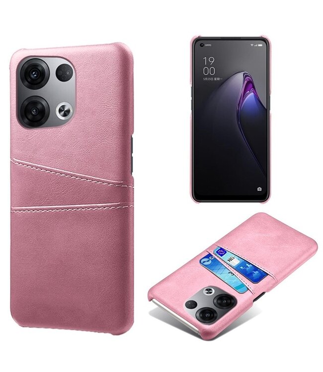 SoFetch rosegoud pasjeshouders backcover hoesje oppo reno 8