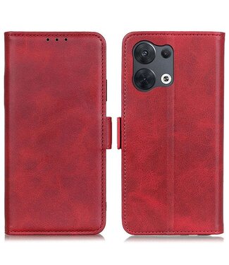 SoFetch SoFetch Glad bookcase hoesje Oppo Reno 8 rood