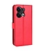 SoFetch rood diamanttextuur bookcase hoesje oppo reno 8