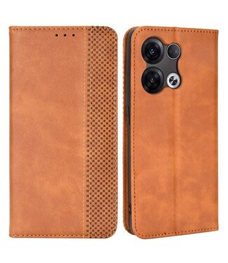 SoFetch SoFetch retro bookcase hoesje Oppo Reno 8 bruin