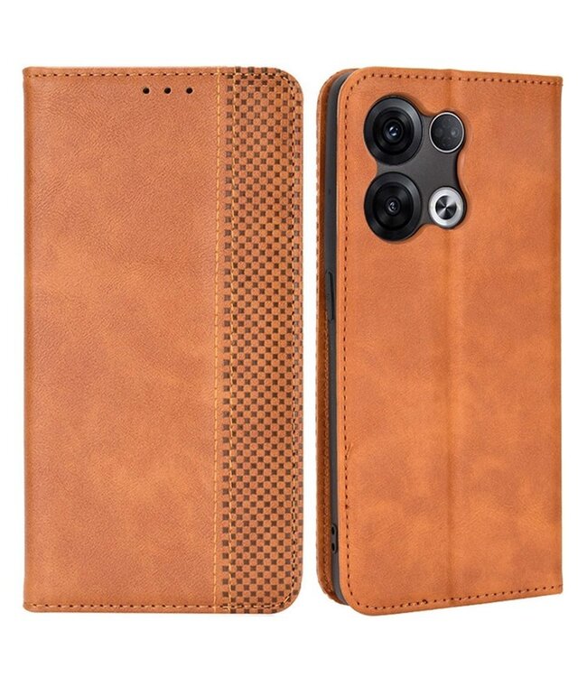 SoFetch bruin retro bookcase hoesje oppo reno 8