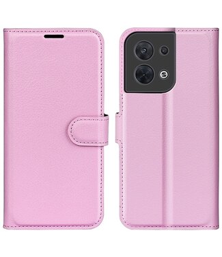 SoFetch SoFetch effen bookcase hoesje Oppo Reno 8 - roze