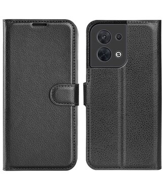 SoFetch SoFetch effen bookcase hoesje Oppo Reno 8 - zwart