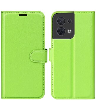 SoFetch SoFetch effen bookcase hoesje Oppo Reno 8 - groen