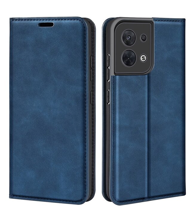 SoFetch blauw compact sideflip hoesje oppo reno 8