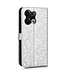 SoFetch zilver hexagon bookcase hoesje oppo reno 8