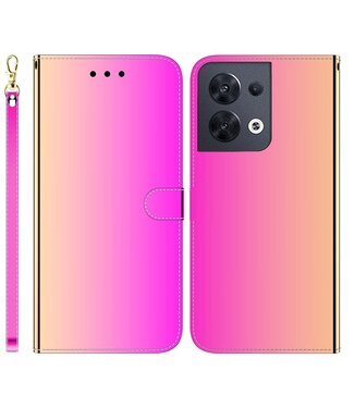 SoFetch SoFetch spiegel bookcase hoesje Oppo Reno 8 - roze
