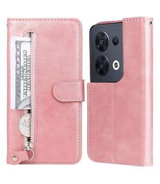 SoFetch SoFetch ritssluiting portemonnee hoesje Oppo Reno 8 - rosegoud