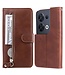 SoFetch bruin ritssluiting portemonnee hoesje oppo reno 8