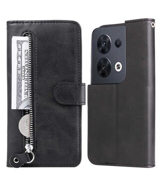 SoFetch SoFetch ritssluiting portemonnee hoesje Oppo Reno 8 - zwart