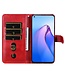 SoFetch rood ritssluiting portemonnee hoesje oppo reno 8