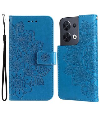 SoFetch SoFetch mandala wallet hoesje Oppo Reno 8 - blauw