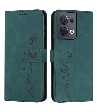SoFetch SoFetch smile wallet hoesje Oppo Reno 8 - groen